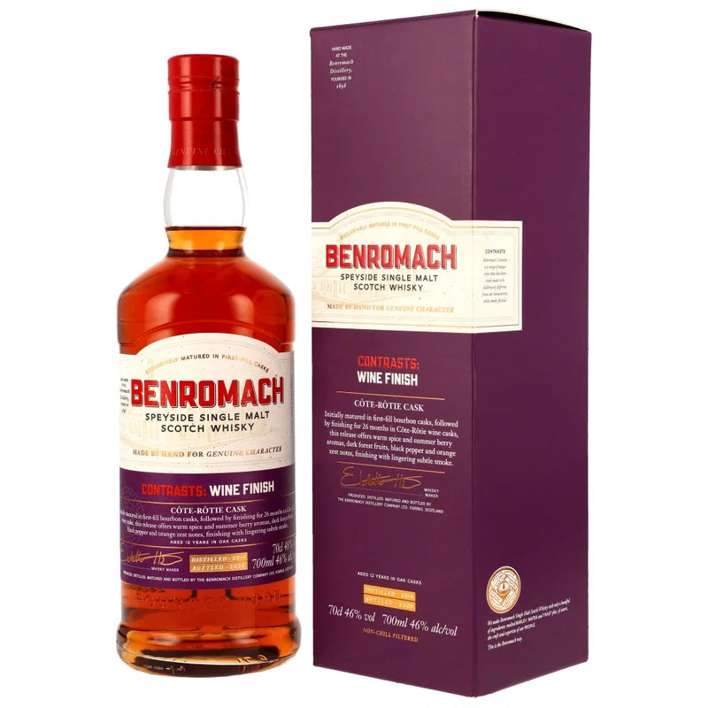Benromach Contrasts: Côte-Rôtie Wine Cask Finish 2014/2026 – 12 Jahre – 46 % vol. – 0,7 l