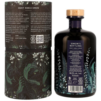 Nc'nean Quiet Rebels: Simon – Organic Single Malt Whisky – Stout Cask Finish – 48,5 % vol. (0,7 l)