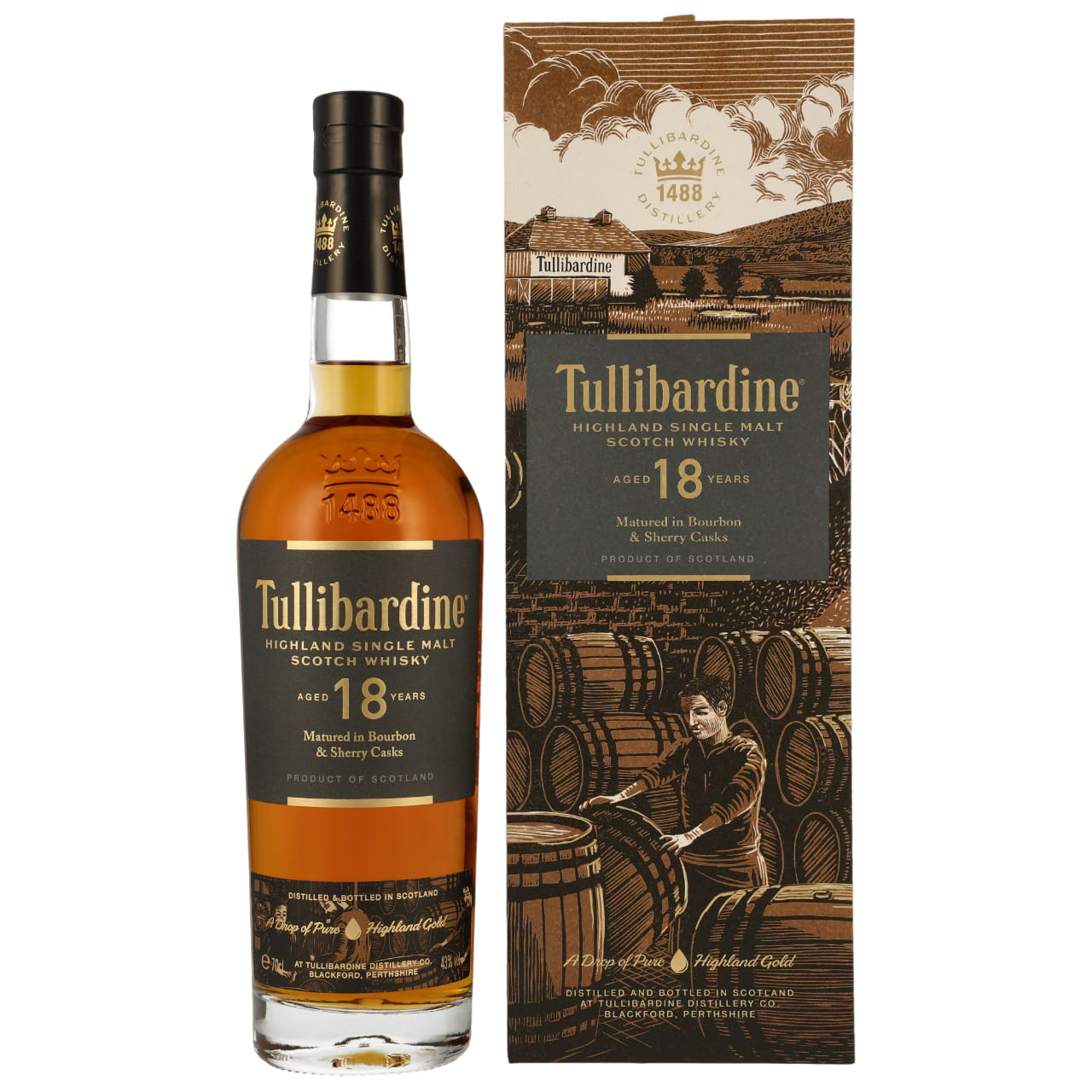 Tullibardine 18 Jahre 43%vol. 0,7l