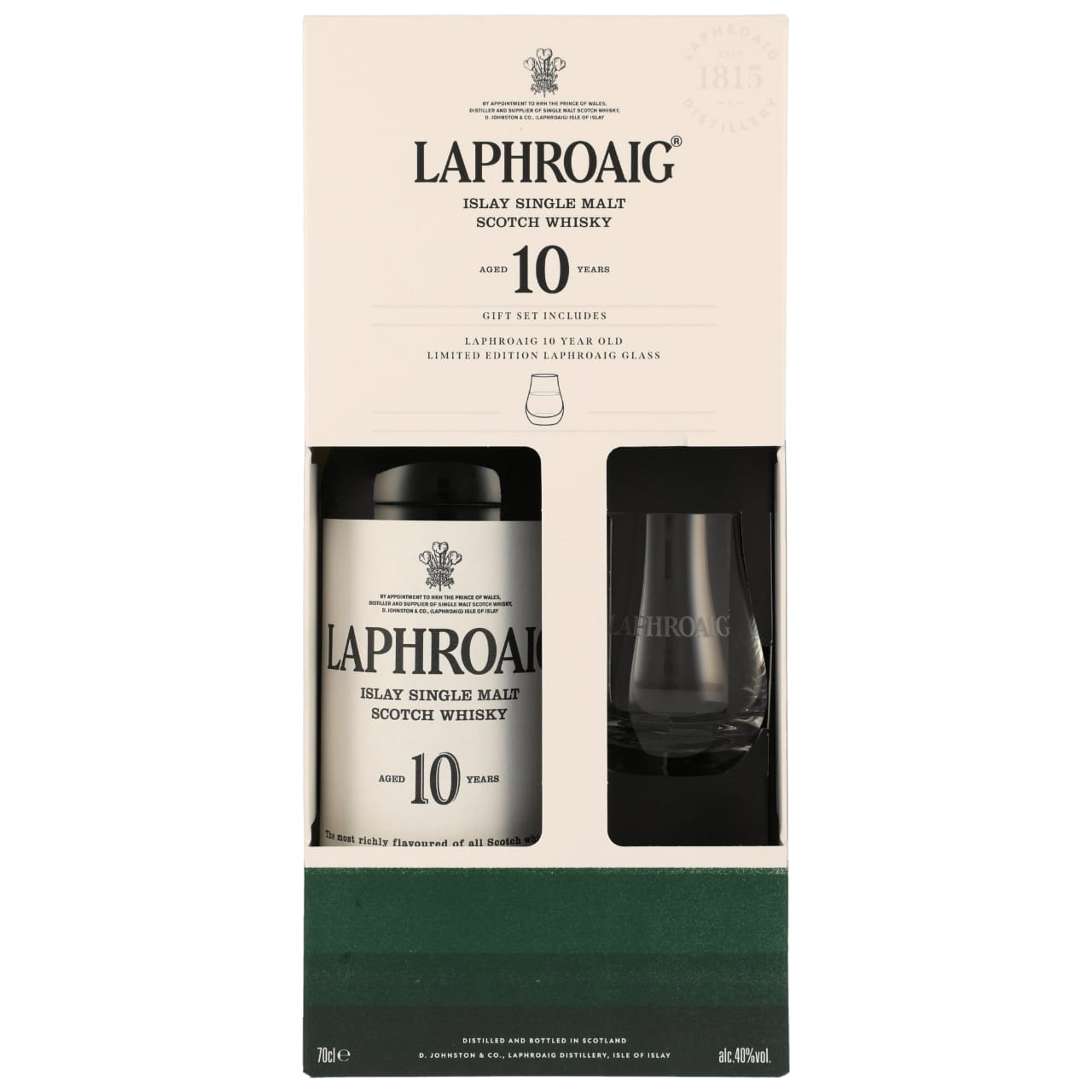 Laphroaig 10 Jahre mit Glas 40% vol. 0,7l