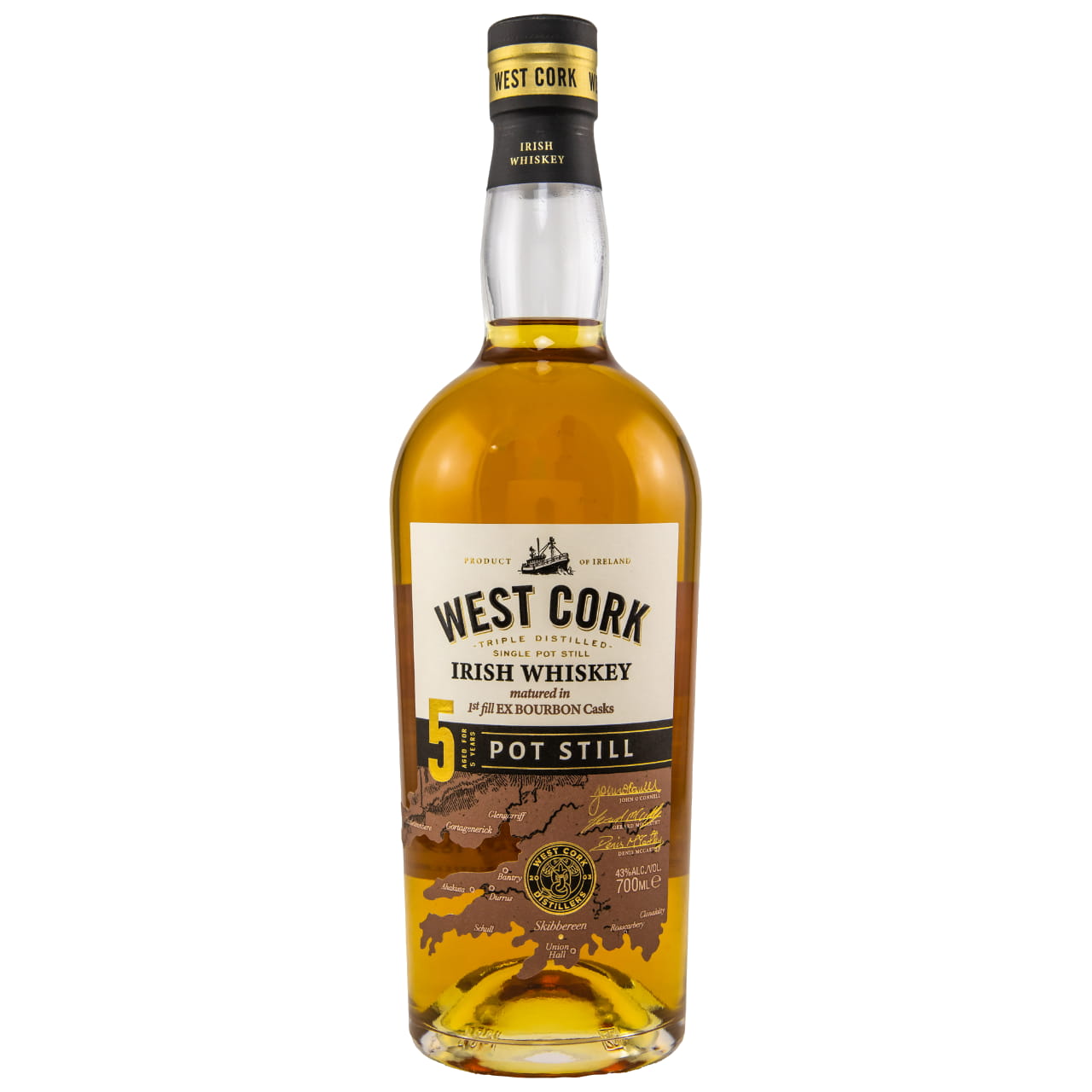 West Cork Single Pot Still Irish Whiskey 43% vol. 0,7l