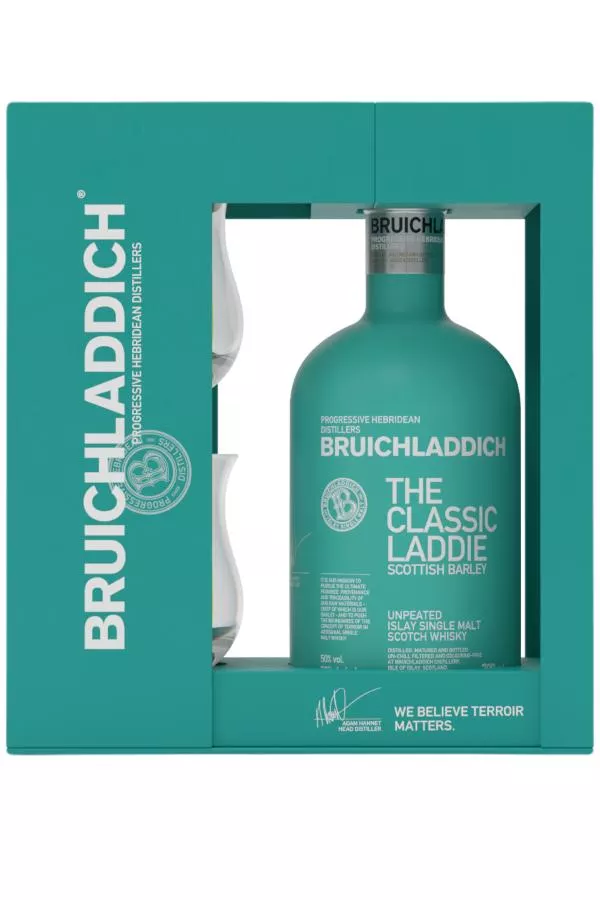 Bruichladdich The Classic Laddie Scottish Barley 0,7 l Geschenkset mit 2 Gläsern